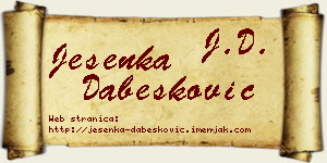 Jesenka Dabesković vizit kartica